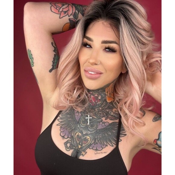 Rebel Gypsy “Heart of a women” premium synthetic HD lace front free-parting wig